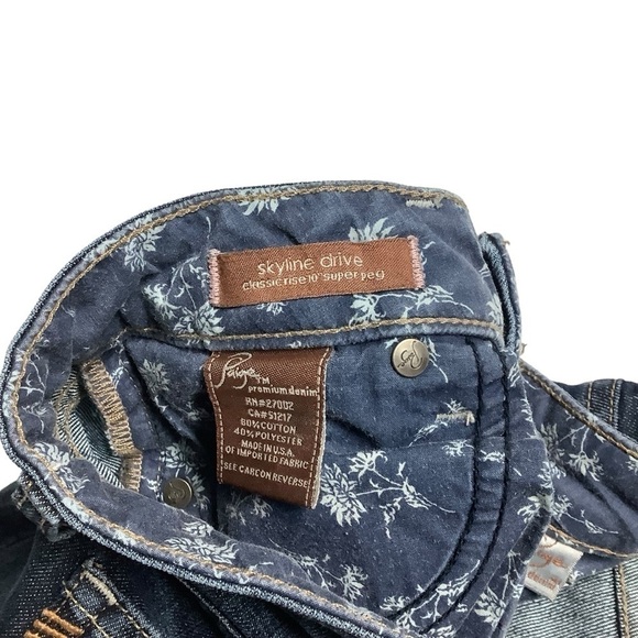 PAIGE Women's Peg Skinny Jeans - Dark Blue - Picture 8 of 9